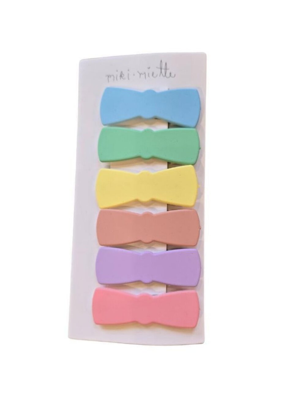 Bow Solid Clip 6pc Set - Rainbow